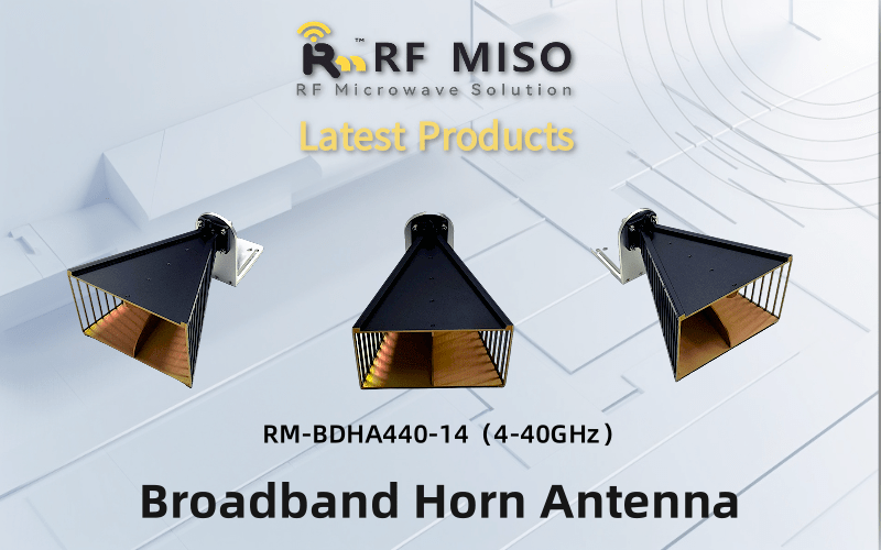 Bredbandshornantenn 14 dBi Typ. Förstärkning, 4-40 GHz frekvensområde