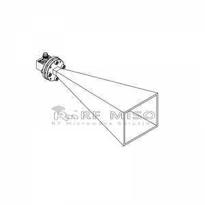 Standart daromadli shoxli antenna 25dBi Tip. Gain, 40-60 GHz chastota diapazoni RM-SGHA19-25