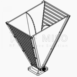 Antenă claxon de bandă largă 14 dBi Tip. Câștig, interval de frecvență 4-40 GHz RM-BDHA440-14