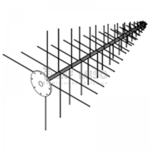 Dual-Polarized Log Periodic Antenna 7dBi Typ. Gain, 0.2-2GHz Frequency Range RM-DLPA022-7