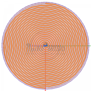 Planar Spiral Antenna 2 dBi Tîp. Qezenc, 2-18 GHz Frequency Range RM-PSA218-2R